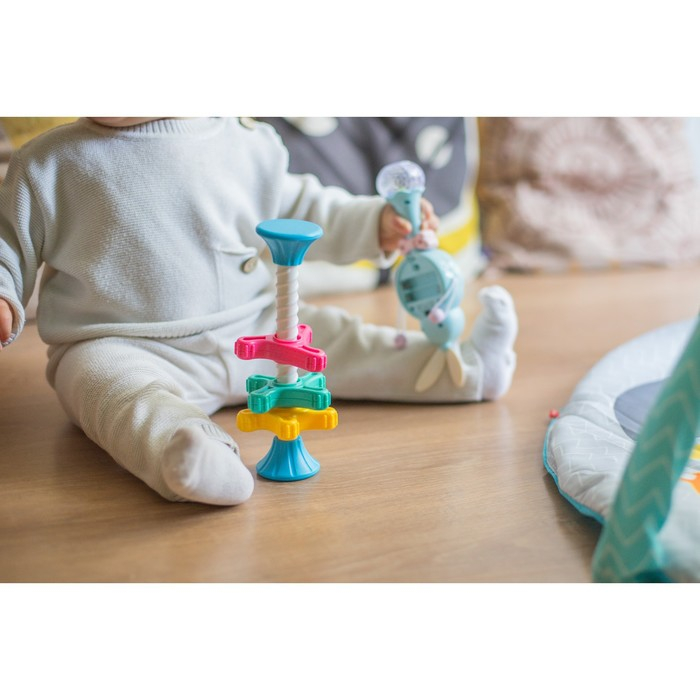 Развивающая игрушка пирамидка «Закрути меня» с шестеренками, погремушка, Крошка Я Развивающая игрушка пирамидка «Закрути меня» с шестеренками, погремушка, Крошка Я