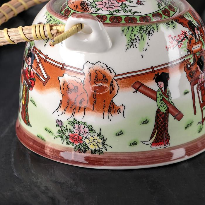 Чайник керамический заварочный с металлическим ситом «Парк», 900 мл Чайник керамический заварочный с металлическим ситом «Парк», 900 мл