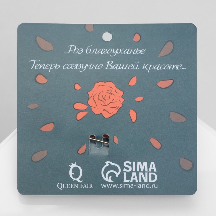 Брошь «Сердце», цвет красный в золоте Брошь «Сердце», цвет красный в золоте