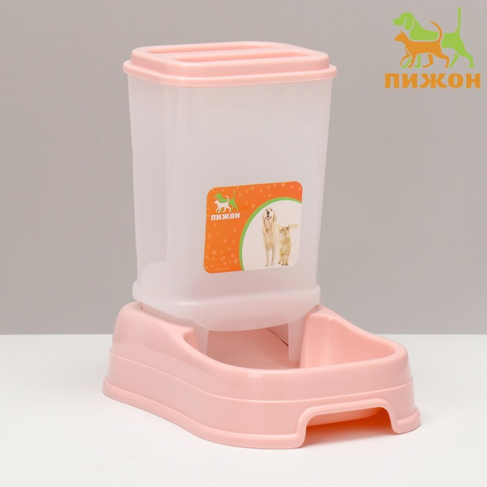 Автокормушка 1,5 л, 23,5 х 16 х 24 см, розовая Автокормушка 1,5 л, 23,5 х 16 х 24 см, розовая