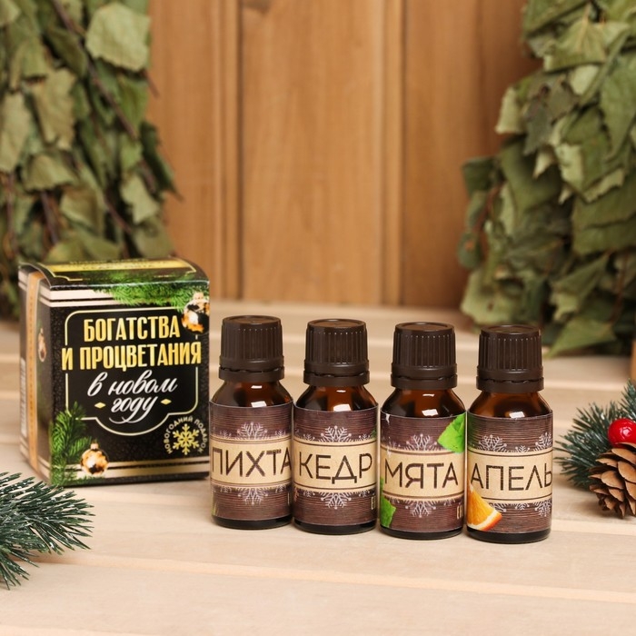 Набор эфирных масел 4 шт по 15 мл Набор эфирных масел 4 шт по 15 мл "Богатства и процветания"