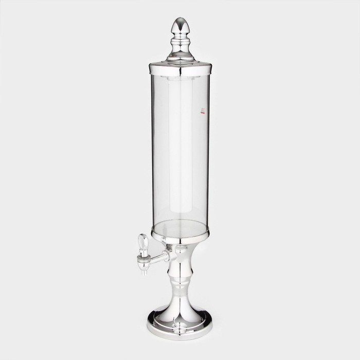 Башня пивная «Петронас», 3 л, колба с подсветкой, 2 батарейки, цвет металлик Башня пивная «Петронас», 3 л, колба с подсветкой, 2 батарейки, цвет металлик