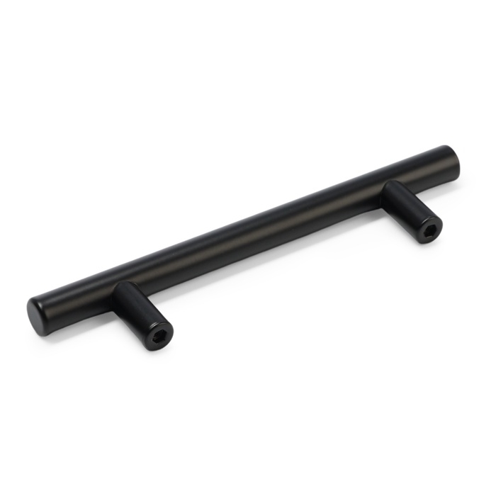 Ручка рейлинг ТУНДРА, облегчённая, d=12 мм, м/о 96/150 мм, внеш ножка, цвет черный Ручка рейлинг ТУНДРА, облегчённая, d=12 мм, м/о 96/150 мм, внеш ножка, цвет черный