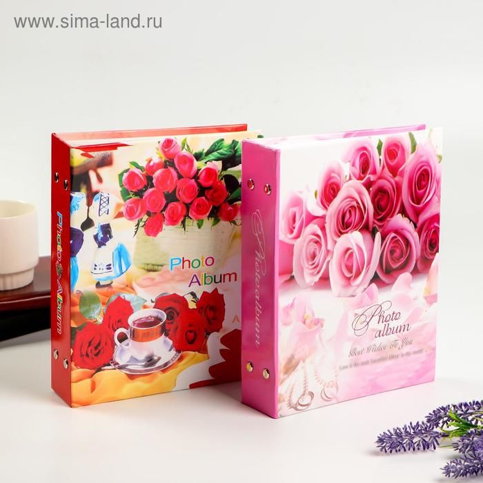 Фотоальбом на 200 фото 10х15 см Фотоальбом на 200 фото 10х15 см "Романтика" 18,5х21,5х5,5 см МИКС