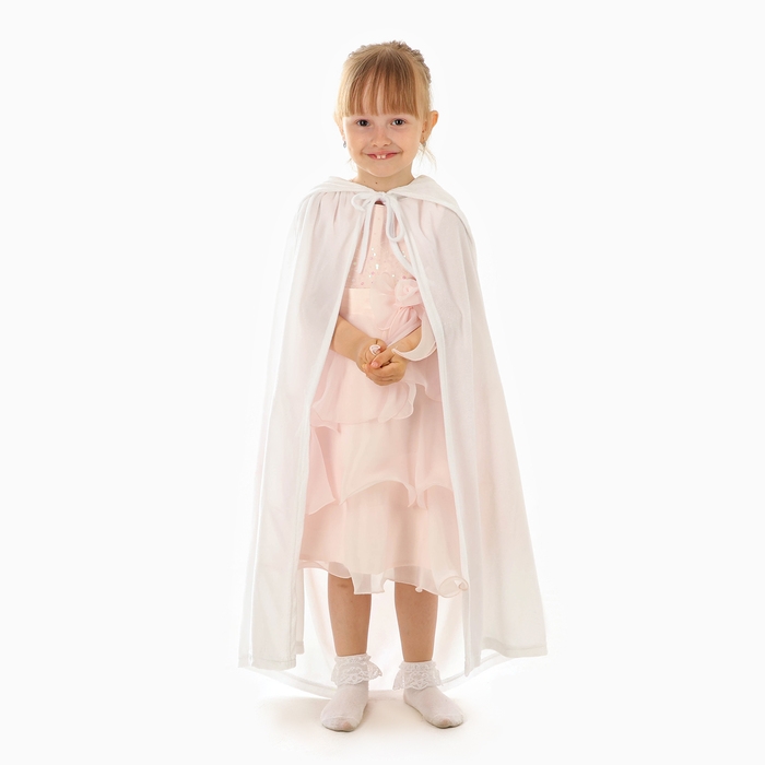 Карнавальный плащ детский, плюш белый, длина 80 см Карнавальный плащ детский, плюш белый, длина 80 см