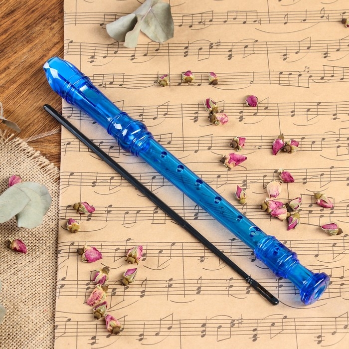 Блокфлейта Music Life, 8 отверстий, немецкая система, синяя Блокфлейта Music Life, 8 отверстий, немецкая система, синяя