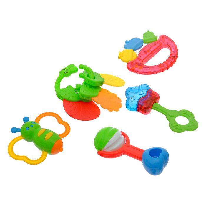 Набор погремушек «Звонкая радость», 5 шт, Крошка Я Набор погремушек «Звонкая радость», 5 шт, Крошка Я