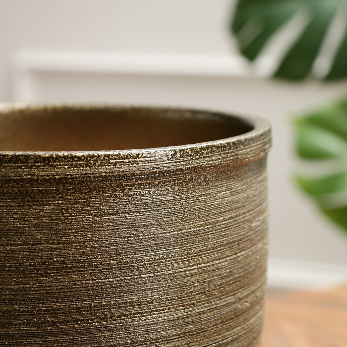 Горшок цветочный  Горшок цветочный "Золото" с поддоном, 5л