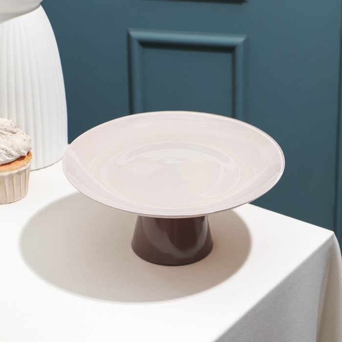 Блюдо на ножке «Капучино. Мокко», стеклянное, d=21 см Блюдо на ножке «Капучино. Мокко», стеклянное, d=21 см