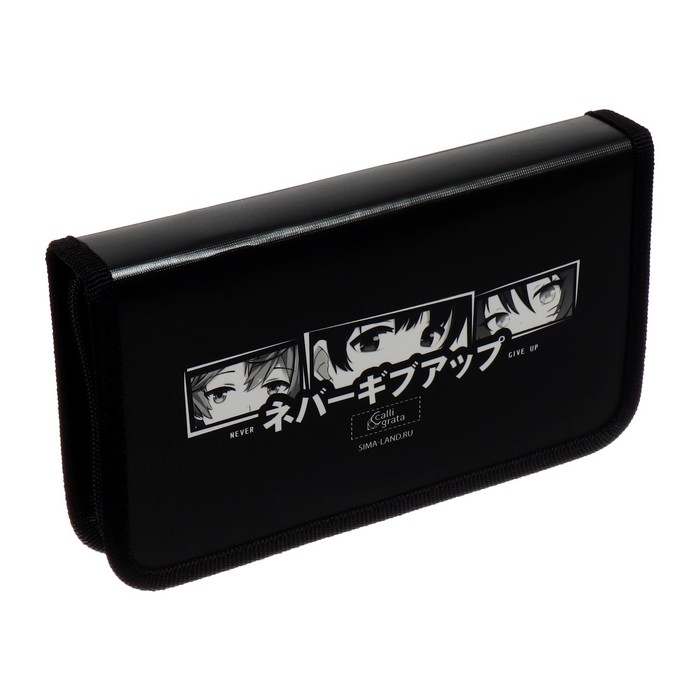 Пенал 1 секция 115 х 205 х 30 мм, Calligrata Пенал 1 секция 115 х 205 х 30 мм, Calligrata "Аниме глаза", ламинированный картон