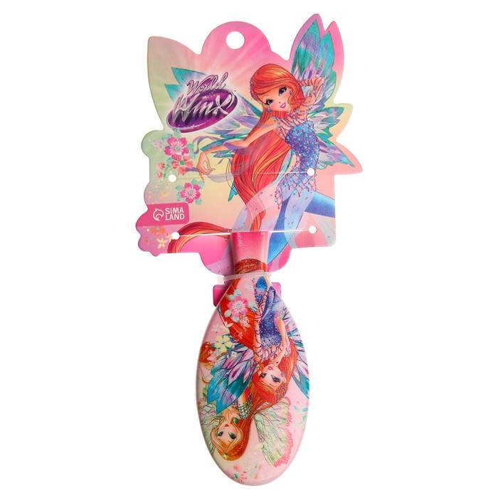 Расческа для волос массажная детская  Расческа для волос массажная детская "Блум и Флора", Винкс