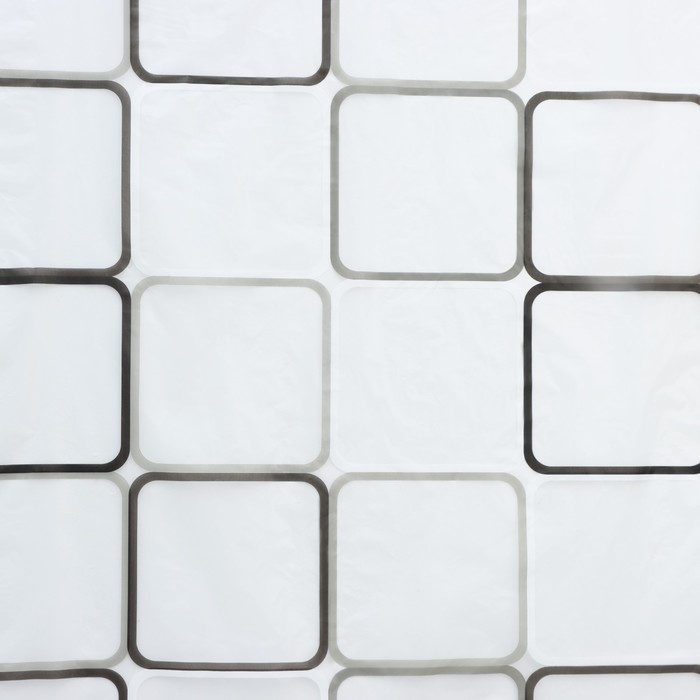 Штора для ванной комнаты Доляна «Квадраты», 180×180 см, PEVA Штора для ванной комнаты Доляна «Квадраты», 180×180 см, PEVA