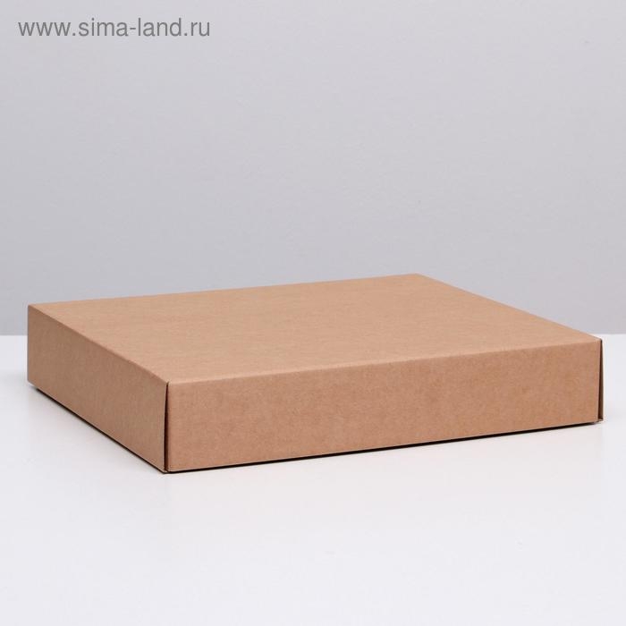 Коробка сборная без печати крышка-дно бурая без окна 37 х 32 х 7 см Коробка сборная без печати крышка-дно бурая без окна 37 х 32 х 7 см