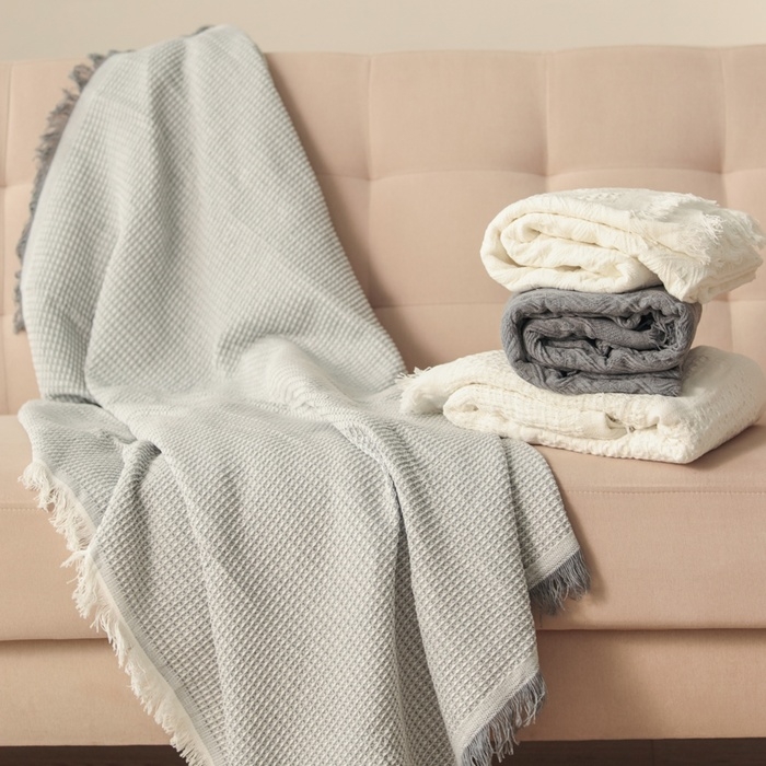 Плед Этель Waffle 130*180см , цв.серый,80%хлопок, 20% п/э Плед Этель Waffle 130*180см , цв.серый,80%хлопок, 20% п/э