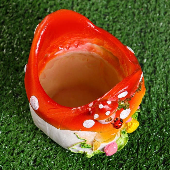 Фигурное кашпо  Фигурное кашпо "Гриб" 14х13х13см