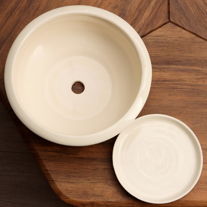 Набор горшков 3шт Набор горшков 3шт "Плошка" 9 л/4,5 л/1,5 л белый