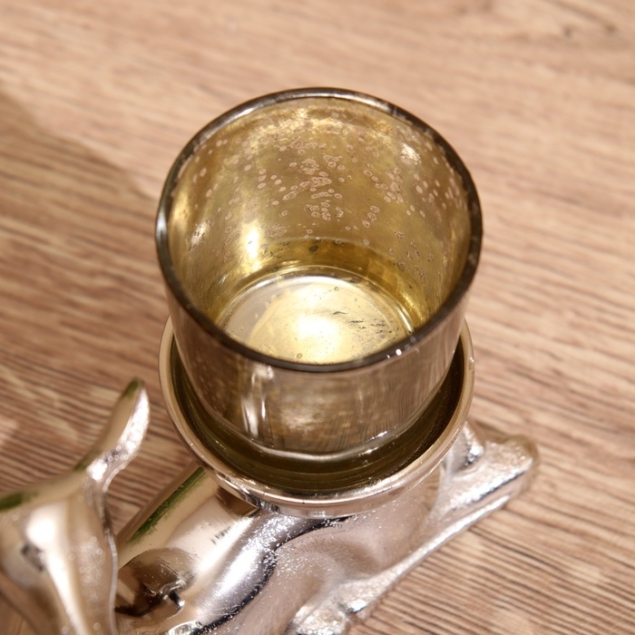 Подсвечник Подсвечник "Оленёнок" алюминий 15х6х11 см