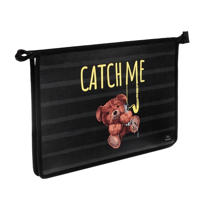 Папка для тетрадей А4, 325 х 230 х 55 мм, молния сверху, пластиковая, ПМ-А4-29 Calligrata Папка для тетрадей А4, 325 х 230 х 55 мм, молния сверху, пластиковая, ПМ-А4-29 Calligrata "Мишка"