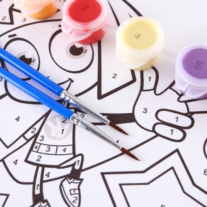 Картина по номерам для детей Картина по номерам для детей "Симка" 21х15 см, Фиксики