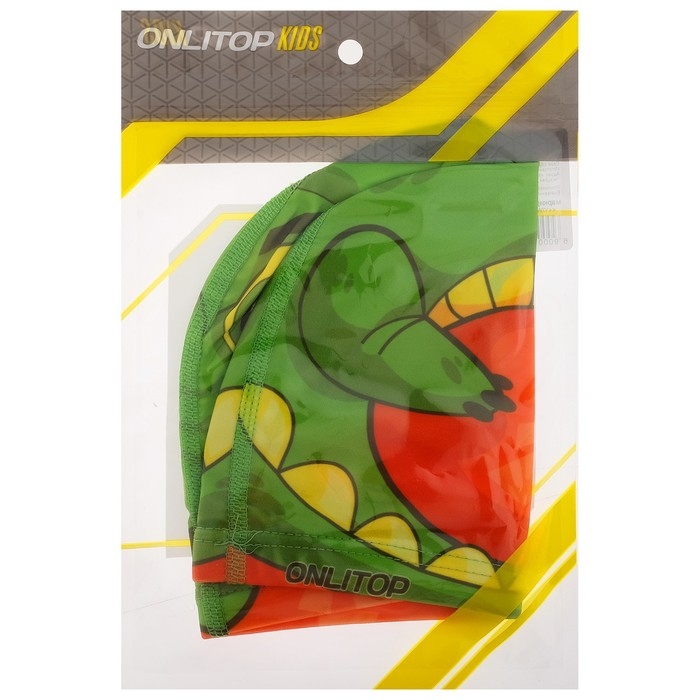 Шапочка для плавания детская ONLYTOP «Крокодильчик», тканевая, обхват 46-52 см Шапочка для плавания детская ONLYTOP «Крокодильчик», тканевая, обхват 46-52 см