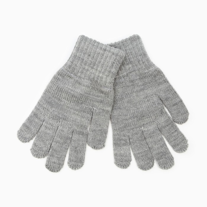 Перчатки одинарные детские, цвет светло-серый, размер 14 (7-9 лет) Перчатки одинарные детские, цвет светло-серый, размер 14 (7-9 лет)