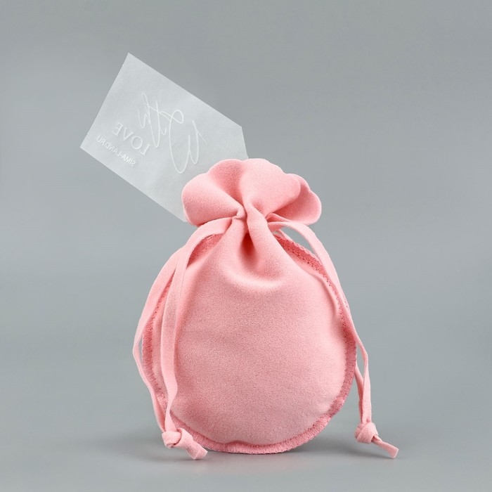 Мешок замшевый «С любовью», красный, тиснение, 9 × 12 см Мешок замшевый «С любовью», красный, тиснение, 9 × 12 см