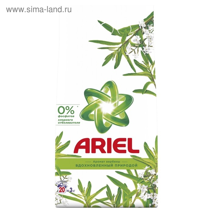 Стиральный порошок Ariel  Стиральный порошок Ariel "Вербена", автомат, 3 кг