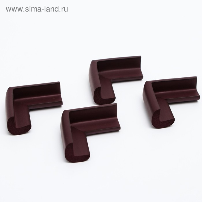 Защитные накладки на углы, набор 4 шт., цвет коричневый, Крошка Я