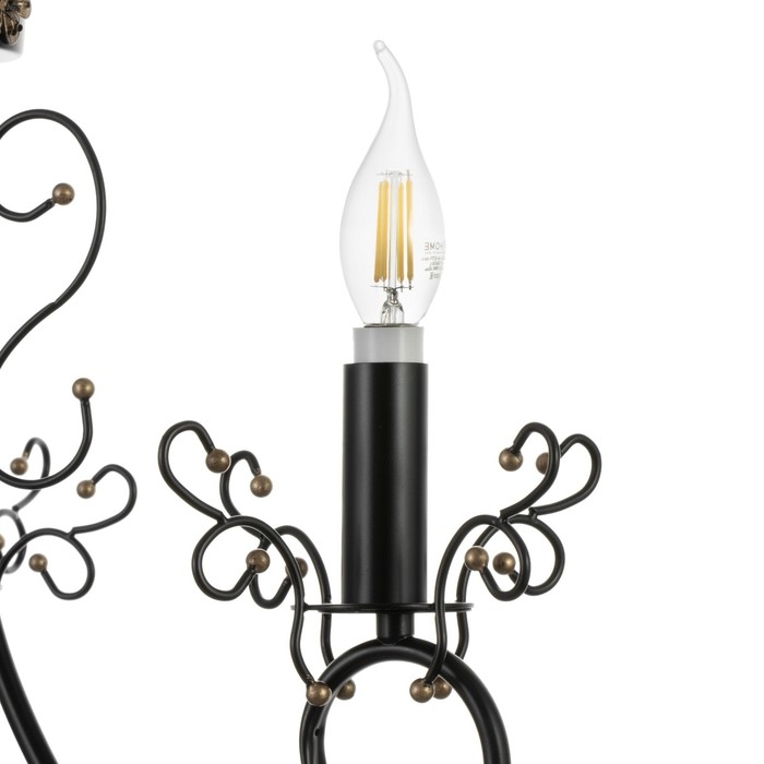 Люстра Люстра "Ариэль" 3xE14 40Вт черно-золотой 58х58х40,5-100 см BayerLux