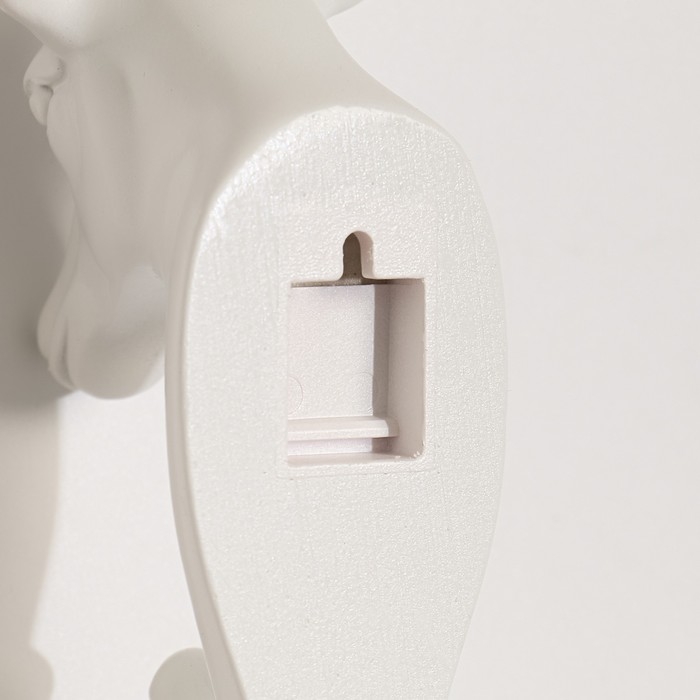 Декор настенный-вешалка Декор настенный-вешалка "Олень" 16.5 x 16 см, белый