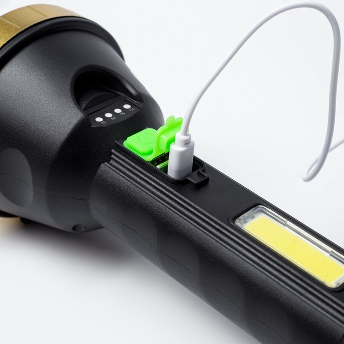 Фонарь ручной аккумуляторный, 30 Вт, 3000 мАч, P50, COB, 20.2 х 9.2 см Фонарь ручной аккумуляторный, 30 Вт, 3000 мАч, P50, COB, 20.2 х 9.2 см