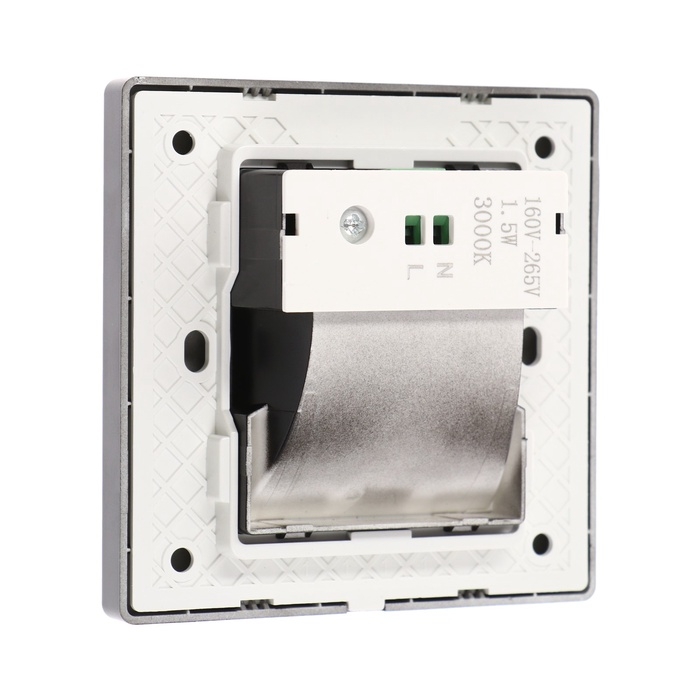 Встраиваемый светильник для лестницы, NL-38, датчик движ., 1.5 Вт, 60 Лм, 3000К, черный