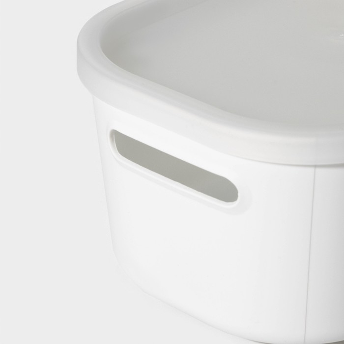 Контейнер для хранения с крышкой LaDо́m «Лёгкость», 17,8×12,7×8,4 см, цвет белый Контейнер для хранения с крышкой LaDо́m «Лёгкость», 17,8×12,7×8,4 см, цвет белый