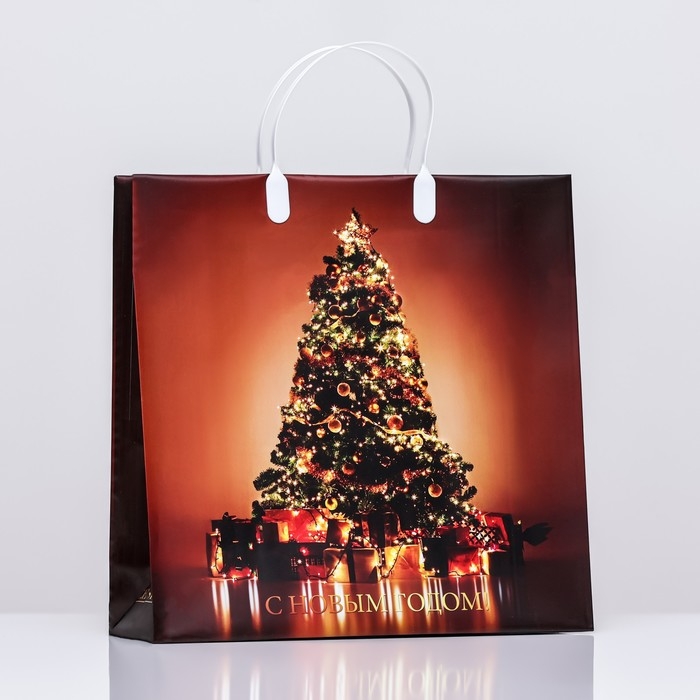 Новый год. Пакет  Новый год. Пакет "Ёлка", мягкий пластик, 30х30 120 мкм.