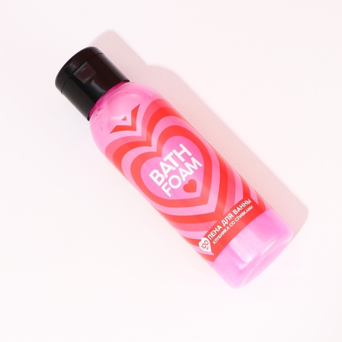 Пена для ванны Bath foam, 100 мл, аромат клубники со сливками, ЧИСТОЕ СЧАСТЬЕ Пена для ванны Bath foam, 100 мл, аромат клубники со сливками, ЧИСТОЕ СЧАСТЬЕ