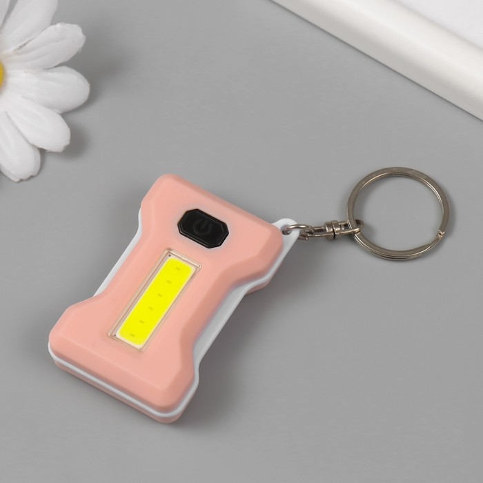 Фонарик свет на кольце Фонарик свет на кольце "Нежно-розовый" светит, мигает, АААх2 шт 3,7х5,2х1,5 см