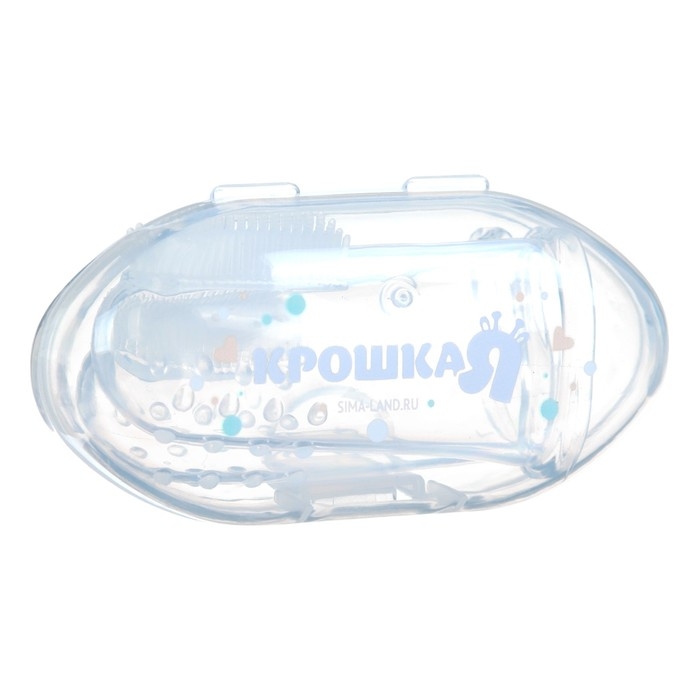 Детская зубная щетка на палец, прорезыватель, 2 шт., в прозрачном контейнере, силиконовая Детская зубная щетка на палец, прорезыватель, 2 шт., в прозрачном контейнере, силиконовая