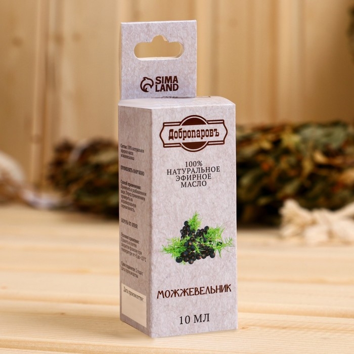 Эфирное масло Эфирное масло "Можжевельник", флакон-капельница, аннотация, 10 мл, "Добропаровъ"
