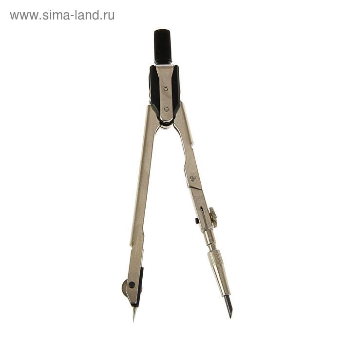 Циркуль стальной для старших классов и студентов GLOBUS Technica, никелированный, латунная карандашная вставка, 125 мм Циркуль стальной для старших классов и студентов GLOBUS Technica, никелированный, латунная карандашная вставка, 125 мм