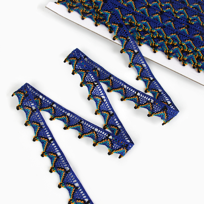 Тесьма «Уголки», ширина 2 см., намотка 25 м, цвет синий Тесьма «Уголки», ширина 2 см., намотка 25 м, цвет синий