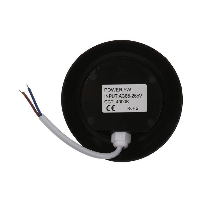 Светильник фасадный «Сити», FSD-049, 5 Вт, 4000К, круг, IP65, 220 В, пластик, черный Светильник фасадный «Сити», FSD-049, 5 Вт, 4000К, круг, IP65, 220 В, пластик, черный