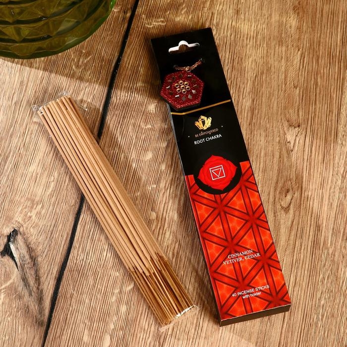 Ароманабор "Chakra" (набор 40 палочек) и подставка Корица, ветивер, кедр