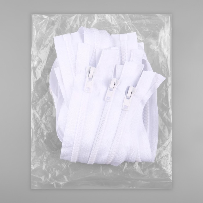 Молния «Трактор», №8, разъёмная, замок автомат, 90 см, цвет белый, цена за 1 штуку