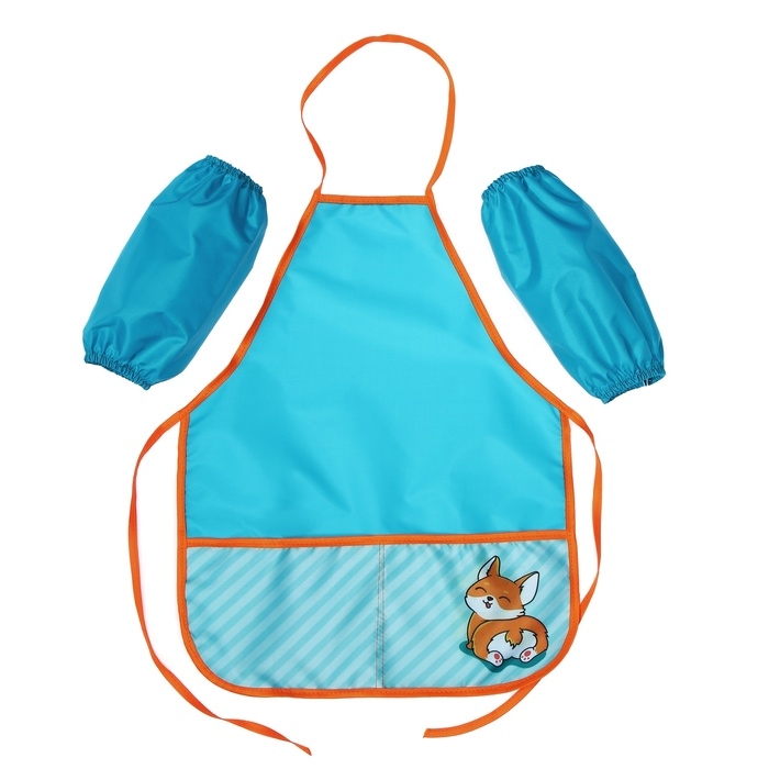 Фартук для труда + нарукавники, 485 х 395/250 х 160 мм, рост 116-146 см, Calligrata, Фартук для труда + нарукавники, 485 х 395/250 х 160 мм, рост 116-146 см, Calligrata, "Корги"