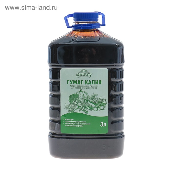 Удобрение органическое Гумат калия, 3 л Удобрение органическое Гумат калия, 3 л