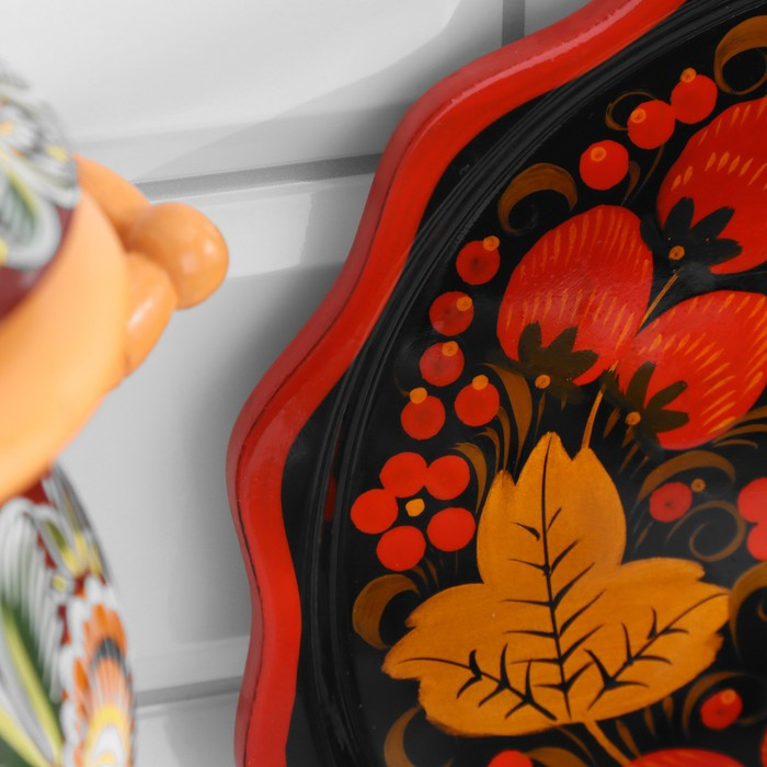 Тарелка «Лимонница», хохлома, 20 см Тарелка «Лимонница», хохлома, 20 см