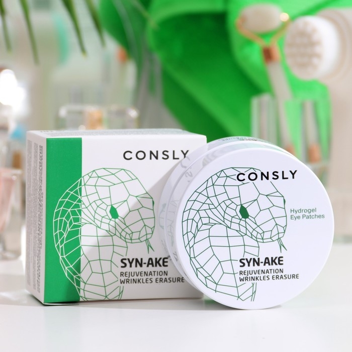 Гидрогелевые патчи для области вокруг глаз Consly, с пептидом Syn-Ake, 60 шт. Гидрогелевые патчи для области вокруг глаз Consly, с пептидом Syn-Ake, 60 шт.