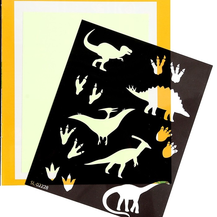 Активити-книжка с рисунками светом «Динозавры», ручка с фонариком и невидимыми чернилами Активити-книжка с рисунками светом «Динозавры», ручка с фонариком и невидимыми чернилами