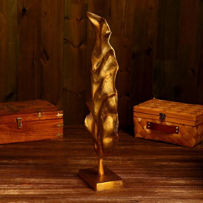 Сувенир  Сувенир "Лист дерева" алюминий 23х10х60 см