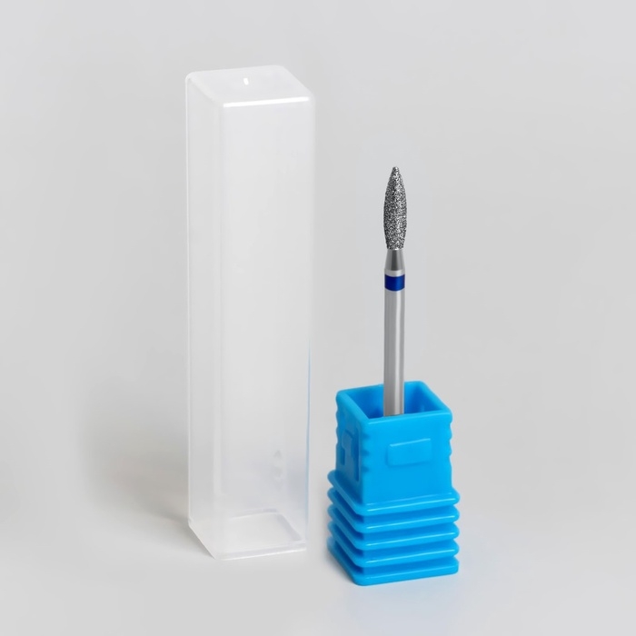 Фреза алмазная для маникюра «Пламя», средняя зернистость, 2,3 × 10 мм, в пластиковом футляре Фреза алмазная для маникюра «Пламя», средняя зернистость, 2,3 × 10 мм, в пластиковом футляре